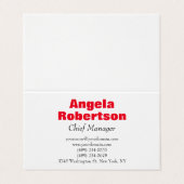 Modernes schlichtes, schlichtes, minimalistisches  visitenkarten (Außenseite Aufgefaltet)