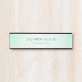 Modernes, schlichtes, schlichtes und elegantes Des Türschild (Vorderseite )