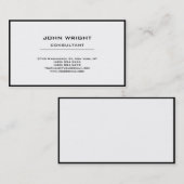 Modernes Schlichtes, schlichtes Weiß attraktiv Sti Visitenkarte (Vorne/Hinten)