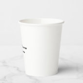 Modernes, Schlichtes Schwarz und Weiß Minimalistis Pappbecher (Links)