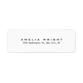 Modernes Schlichtes Schwarz/Weiß Minimalistisch Be (Vorne)