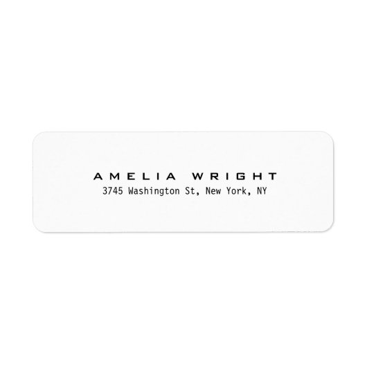 Modernes Schlichtes Schwarz/Weiß Minimalistisch Be (Vorne)