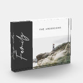 modernes, schlichtes, schwarzes Foto (Links)