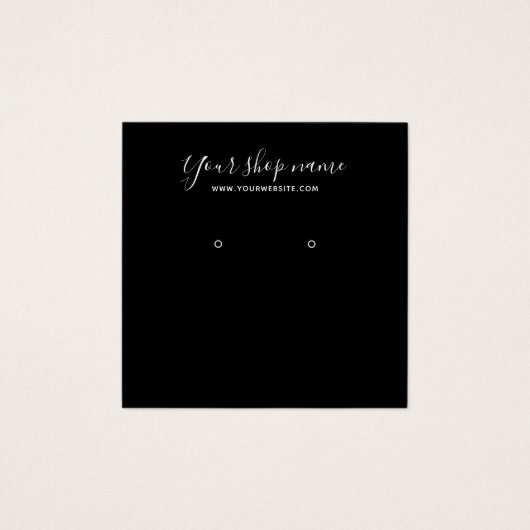 Modernes, schlichtes schwarzes Ohrring-Display (Vorderseite)