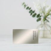Modernes, schlichtes Silber-beruflich Visitenkarte (Stehend Vorderseite)