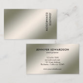 Modernes, schlichtes Silber-beruflich Visitenkarte (Vorne/Hinten)
