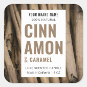 Modernes, schlichtes Sofas-Quadrat-Label mit Foto Quadratischer Aufkleber (Vorderseite)