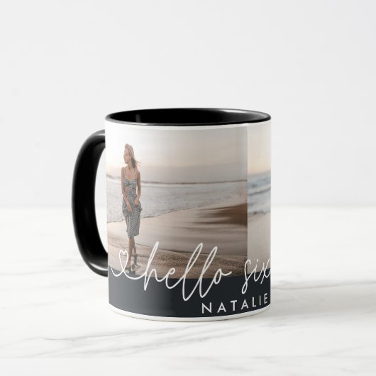 Modernes, schlichtes und elegantes Drehbuch zum 16 Tasse (Vorderseite Links)