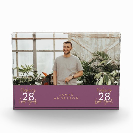 Modernes, schlichtes und elegantes Drehfoto zum Ge Fotoblock (Vorderseite)