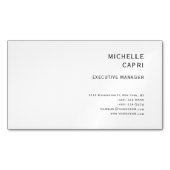 Modernes, Schlichtes und Minimalistisches Ambiente Magnetische Visitenkarte (Vorderseite)