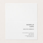 Modernes, Schlichtes und Minimalistisches Ambiente Visitenkarten (Außenseite Aufgefaltet)