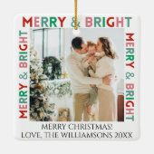 Modernes, schlichtes und schlichtes Foto Keramikornament (Rückseite)