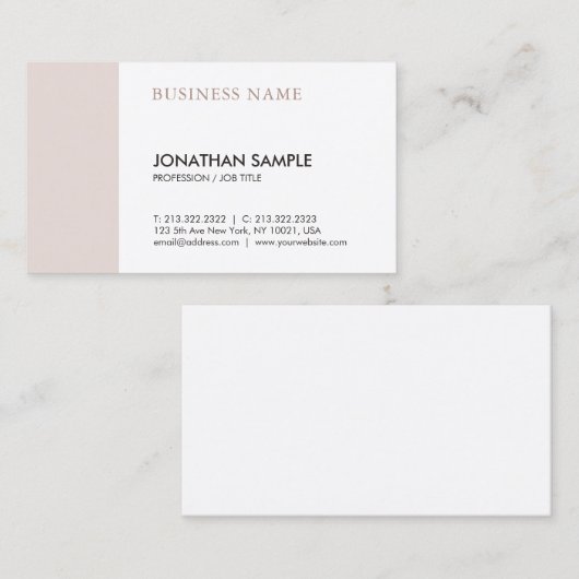 Modernes, Schlichtes und stilvolles, sauberes Desi Visitenkarte (Vorne/Hinten)