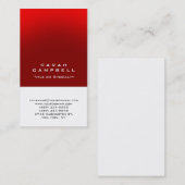 Modernes Schlichtes Vertikalrot, einzigartig saube Visitenkarte (Vorne/Hinten)