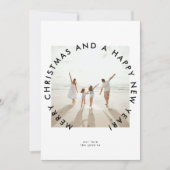 Modernes schlichtes Weihnachtsgrüßen im Foto Feiertagskarte (Vorderseite)