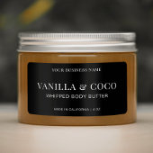 Modernes, schlichtes, weißes Butterprodukt Adressaufkleber