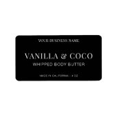 Modernes, schlichtes, weißes Butterprodukt Adressaufkleber (Vorne)