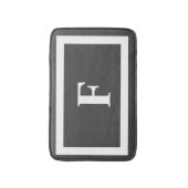 Modernes, schlichtes, weißes Monogramm Badematte (Vorderseite Vertikal)