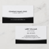 Modernes, schlichtes, weißes Schwarz-Dekorationsba Visitenkarte (Vorne/Hinten)