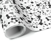 Modernes schlichtes weißes Terrazzo Geschenkpapier (Rolleneckpunkt)