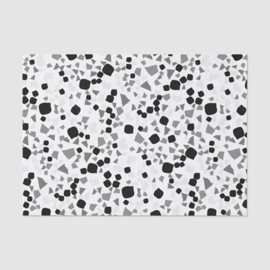 Modernes schlichtes weißes Terrazzo Seidenpapier (Vorderseite)