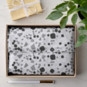 Modernes schlichtes weißes Terrazzo Seidenpapier (Geschenk)
