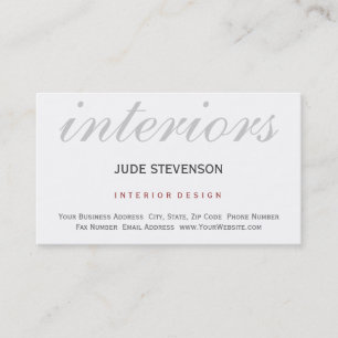 Modernes schlichtes weißes visitenkarte