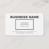 Modernes, Schlichtes, zeitgenössisches Minimalisti Visitenkarte (Vorderseite)