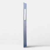 Modernes schmales Schachbrettmetall Blau Case-Mate iPhone Hülle (Rückseite / Links)