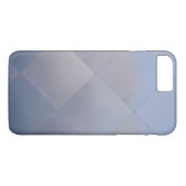 Modernes schmales Schachbrettmetall Blau Case-Mate iPhone Hülle (Rückseite (Horizontal))
