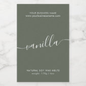 Modernes schmales Wachsschmelz-Etikett Lebensmitteletikett (Einzelnes Label)