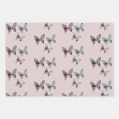 Modernes Schmetterlingsmuster Geschenkpapier Set (Vorderseite)