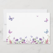 Modernes Schmetterlingszeichen Brautparty Begrüßun Dankeskarte (Rückseite)
