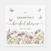 Modernes Schmetterlingszeichen Brautparty Begrüßun Serviette (Vorderseite)