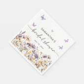 Modernes Schmetterlingszeichen Brautparty Begrüßun Serviette (Ecke)