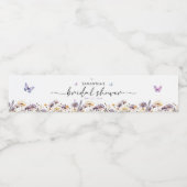 Modernes Schmetterlingszeichen Brautparty Begrüßun Wasserflaschenetikett (Einzelnes Label)