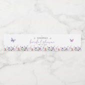 Modernes Schmetterlingszeichen Brautparty Begrüßun Wasserflaschenetikett (Einzelnes Label)