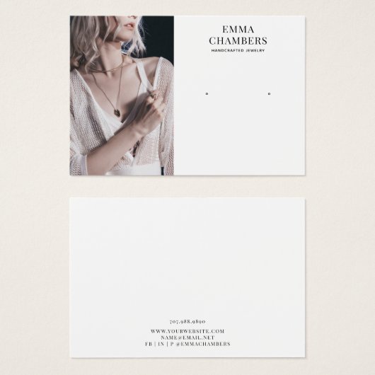 Modernes Schmuckdesigner-Foto (Vorne & Hinten)