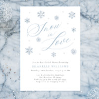 Modernes Schnee in Liebe Bridal Dusche Einladung