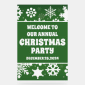 Modernes Schneeflocken Grün Weihnachtsgebäck Willk Acrylschild (Vorderseite)