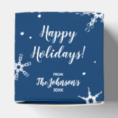 Modernes Schneeflocken Personalisiert Gefallen Ges Geschenkschachtel (Oben)