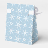 Modernes Schneeflocken Personalisiert Gefallen Ges Geschenkschachtel (Rückseite)