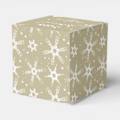 Modernes Schneeflocken Personalisiert Gefallen Ges Geschenkschachtel (Rückseite)