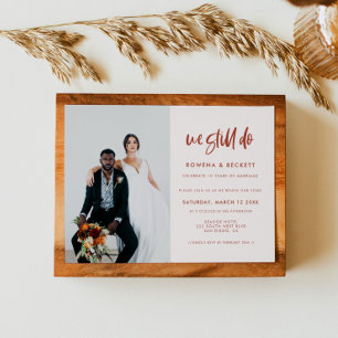 Modernes Schneeflocken Wir machen noch ein Foto zu Einladung