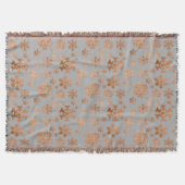 Modernes Schneeflockenmuster Weihnachten in Grau u Decke (Vorderseite)