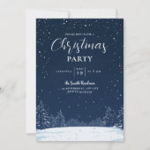 Modernes Schneeflockenpine im Winter Weihnachts-Pa Einladung (Vorderseite)