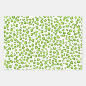 Modernes Schneeleopard-Geschenk für Grüne Tiere Geschenkpapier Set (Vorderseite 2)