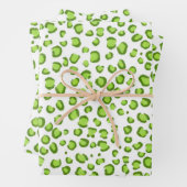 Modernes Schneeleopard-Geschenk für Grüne Tiere Geschenkpapier Set (Beispiel)