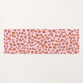 Modernes Schneeleopard-Muster für Tierdrucke Rot Yogamatte (Vorderseite (Horizontal))