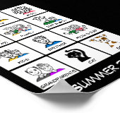 Modernes schnelles Foto | Schwarz Poster (Ecke)